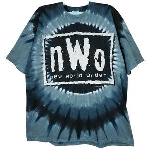 Vintage Liquid Blue NWO‎ Wrestling T-Shirt Black Gray Tie Dye XL XLarge NWT